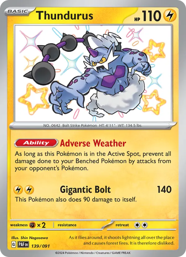 Thundurus #139 — Paldean Fates