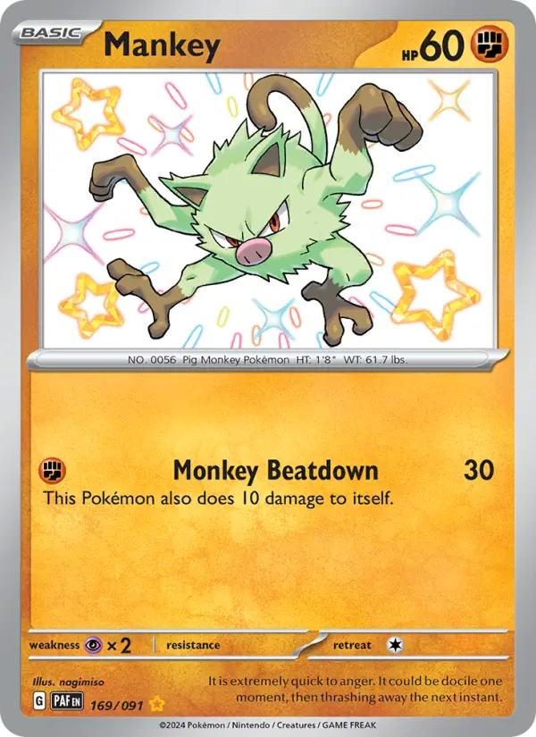 Mankey #169 — Paldean Fates