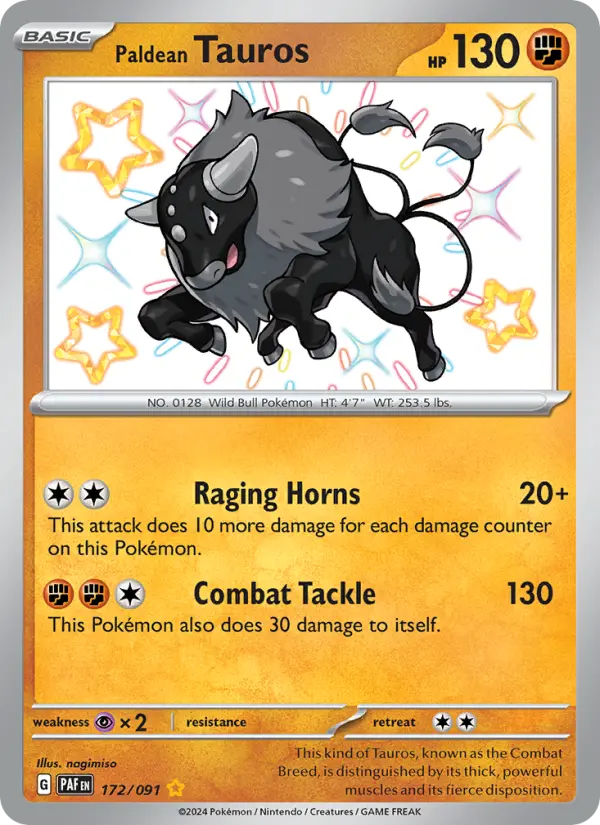 Paldean Tauros #172 — Paldean Fates