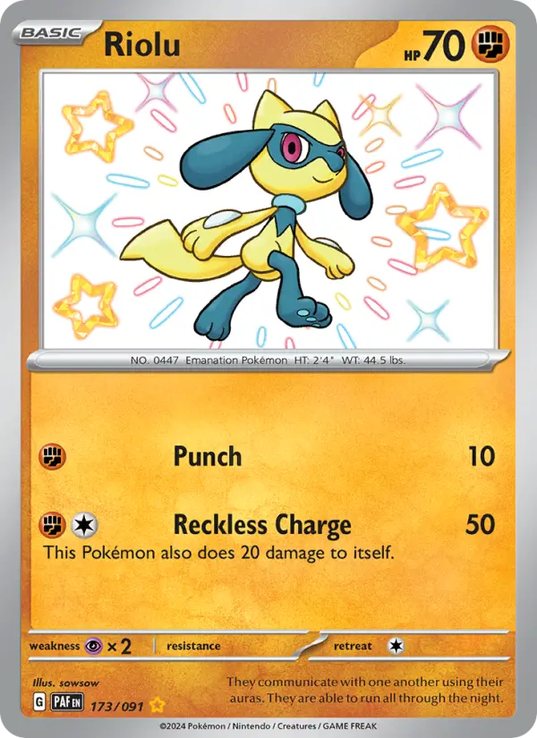Riolu #173 — Paldean Fates