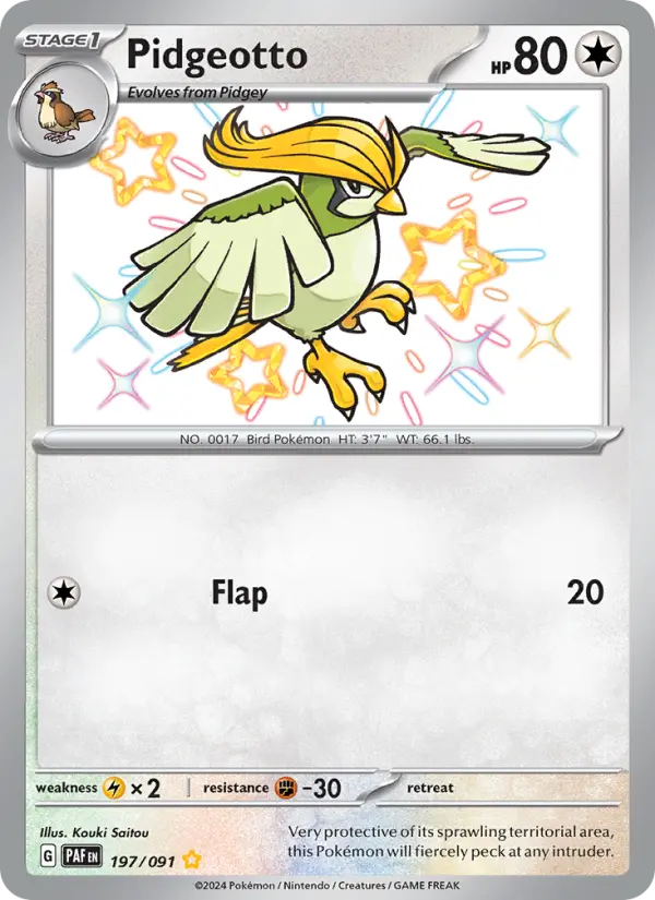 Pidgeotto #197 — Paldean Fates
