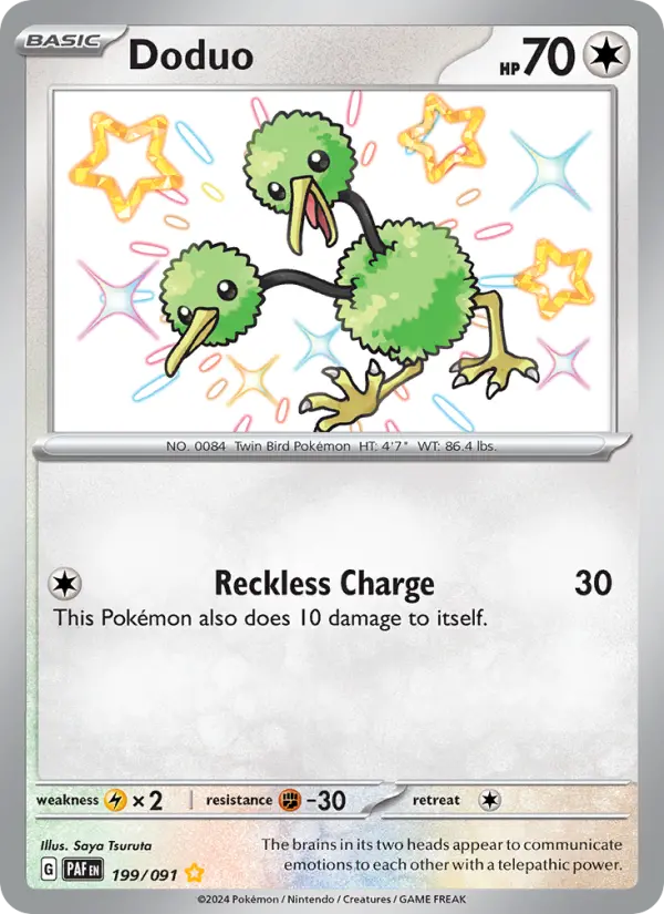 Doduo #199 — Paldean Fates