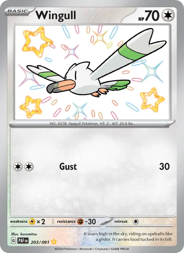 Wingull #203 — Paldean Fates