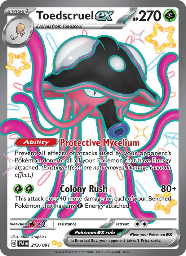 Toedscruel ex #213 — Paldean Fates