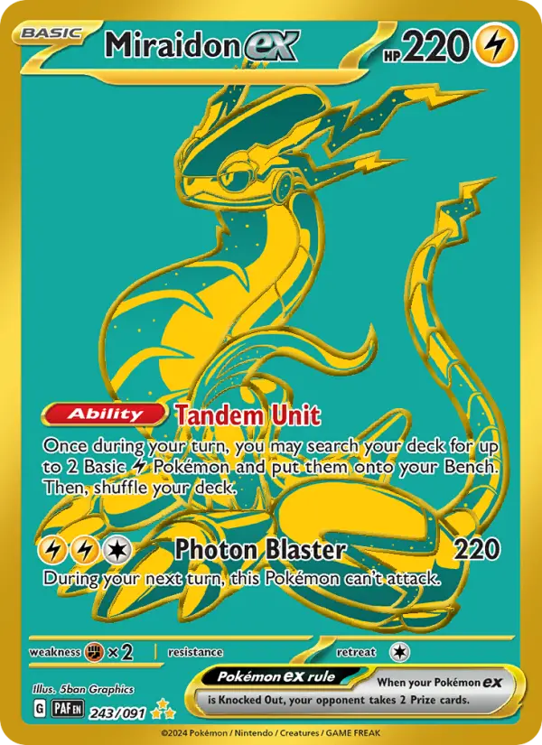 Miraidon ex #243 — Paldean Fates