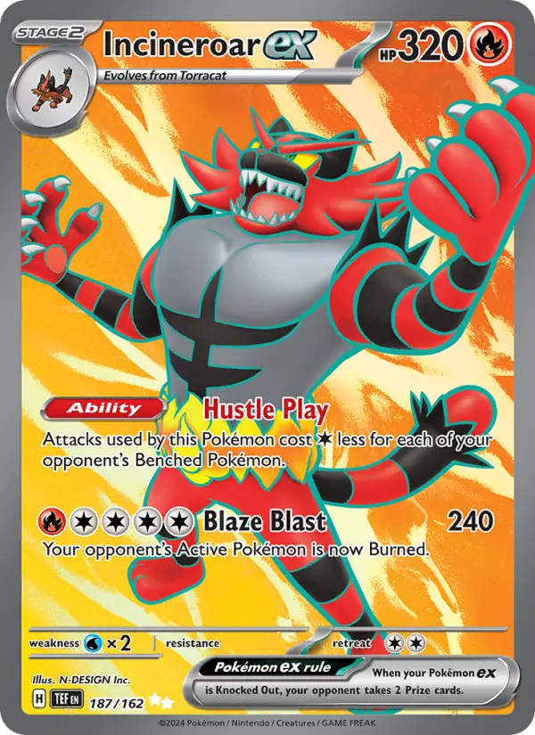 Incineroar ex #187 — Temporal Forces