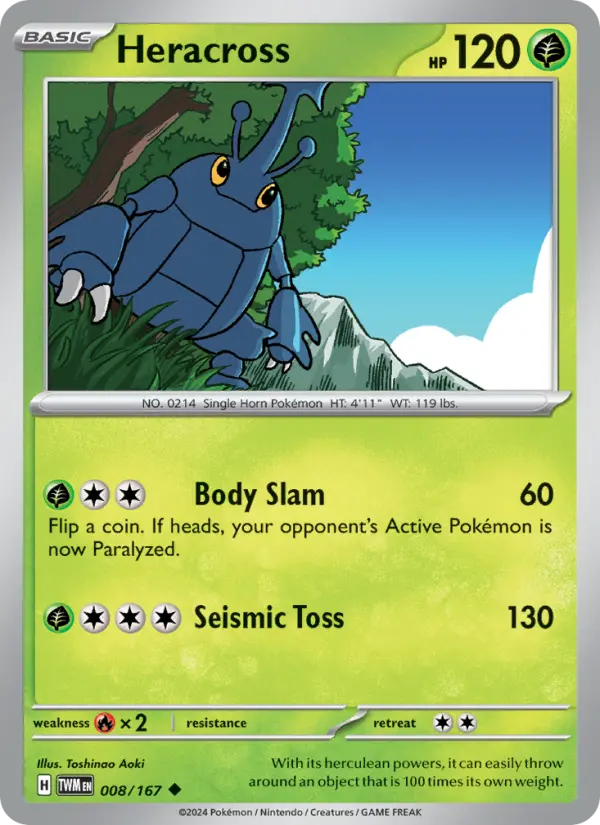 Heracross #008 — Twilight Masquerade