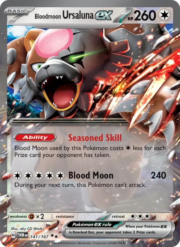 Bloodmoon Ursaluna ex #141 — Twilight Masquerade