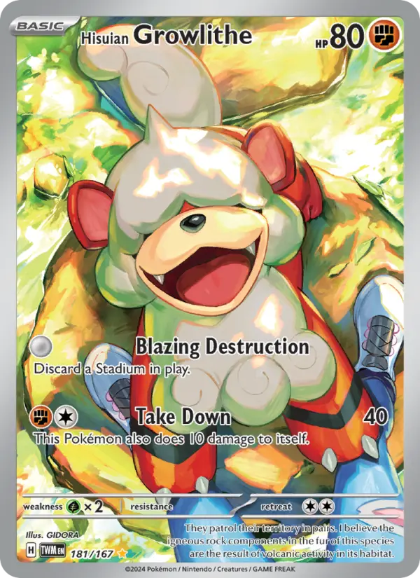 Hisuian Growlithe #181 — Twilight Masquerade