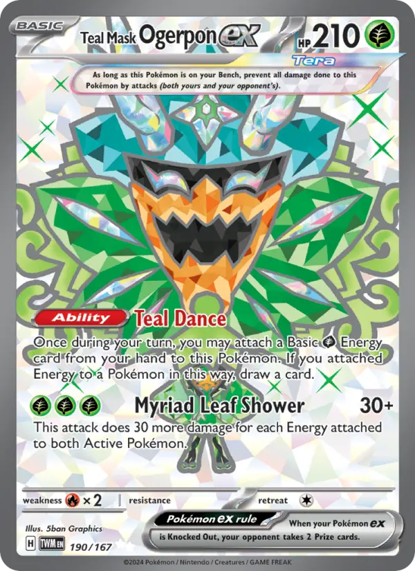 Teal Mask Ogerpon ex #190 — Twilight Masquerade