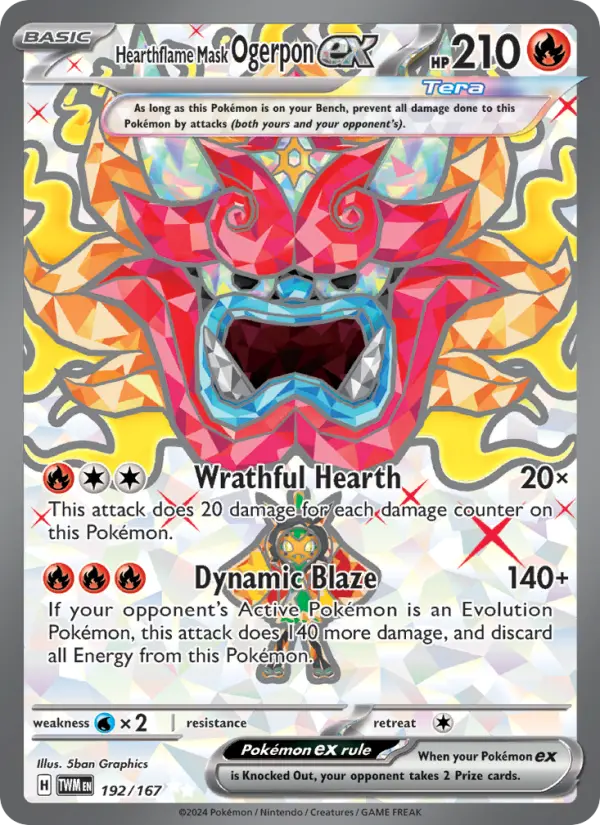 Hearthflame Mask Ogerpon ex #192 — Twilight Masquerade