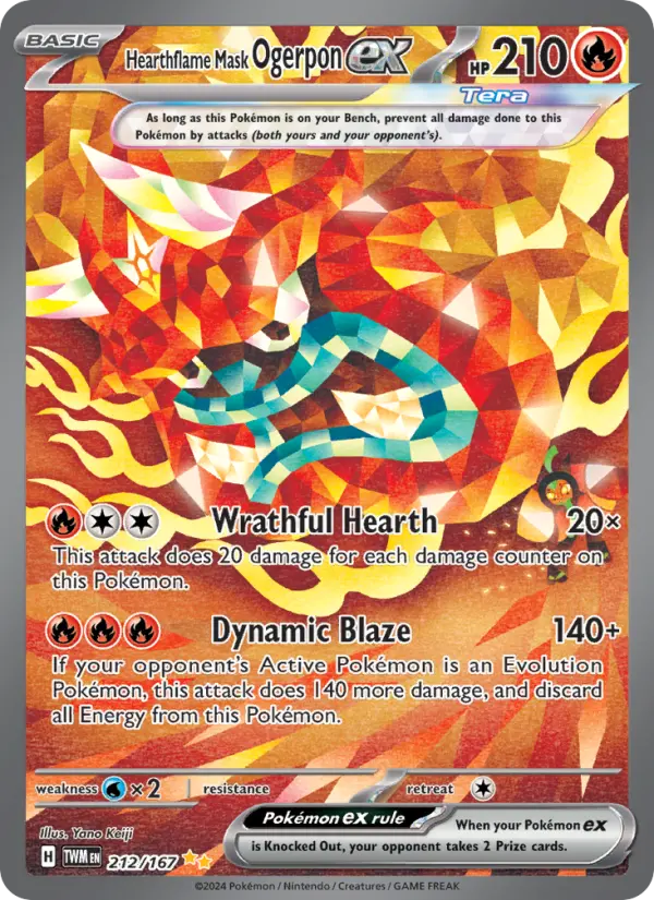 Hearthflame Mask Ogerpon ex #212 — Twilight Masquerade