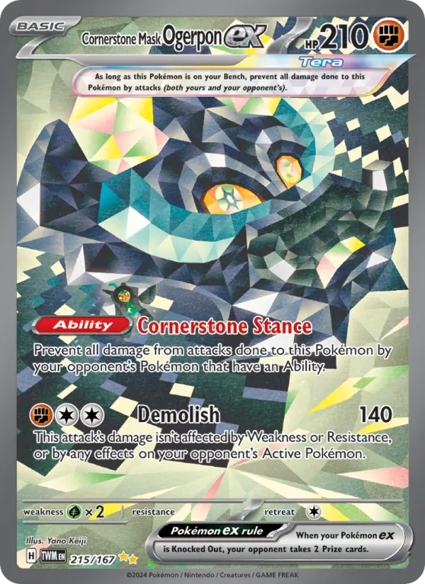 Cornerstone Mask Ogerpon ex #215 — Twilight Masquerade