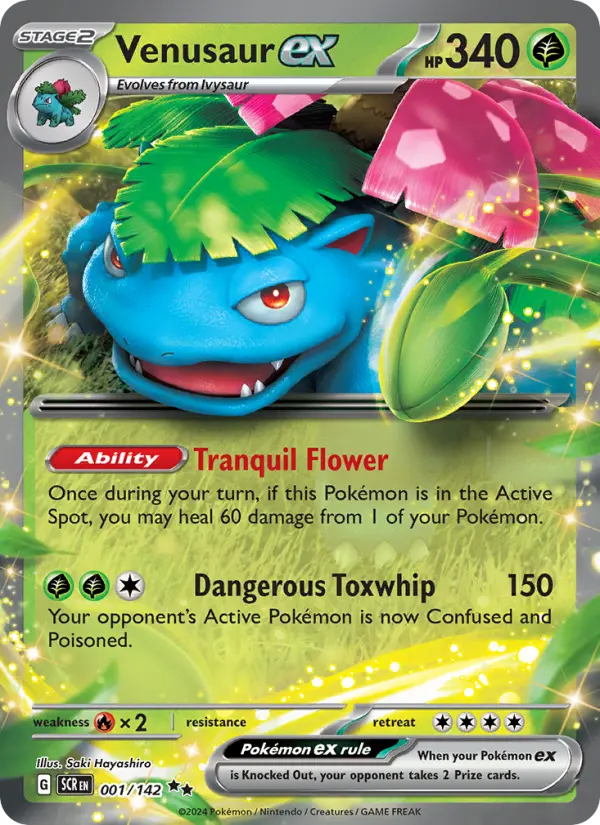 Venusaur ex #001 — Stellar Crown