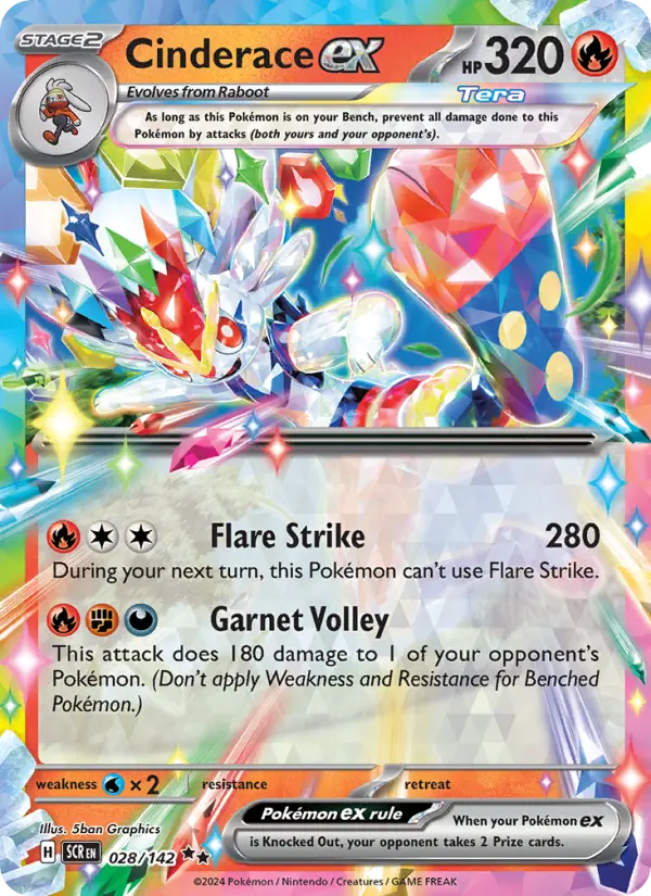 Cinderace ex #028 — Stellar Crown