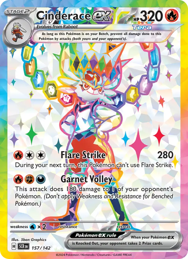 Cinderace ex #157 — Stellar Crown