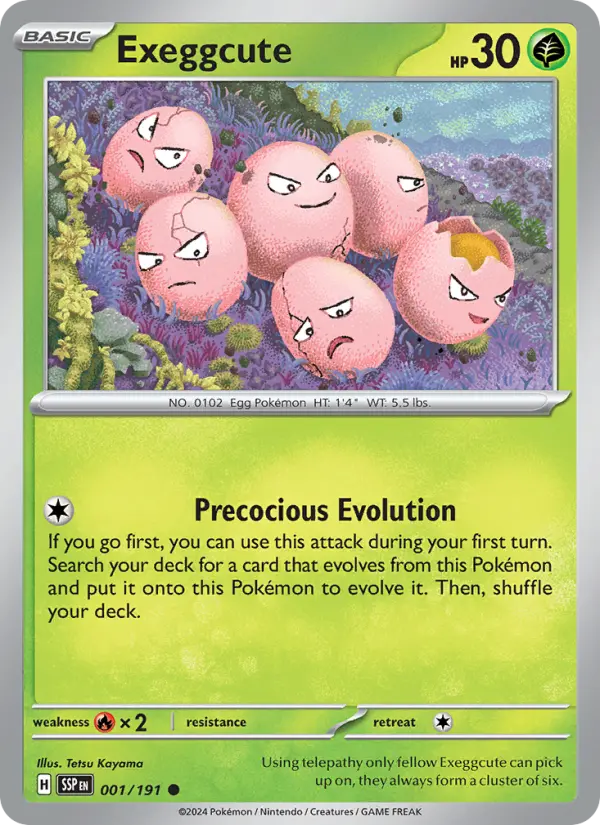 Exeggcute #001 — Surging Sparks