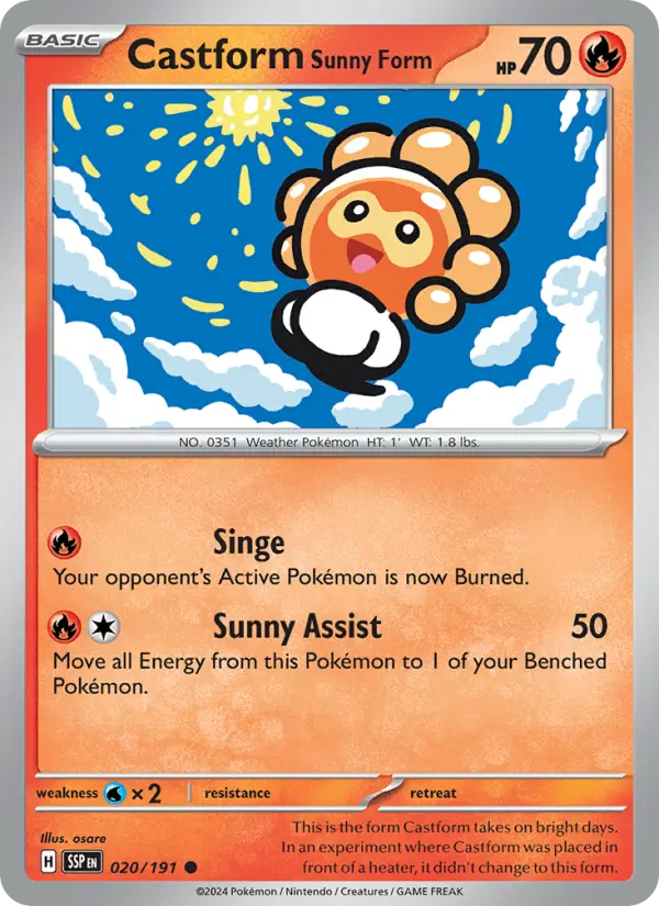 Castform Sunny Form #020 — Surging Sparks