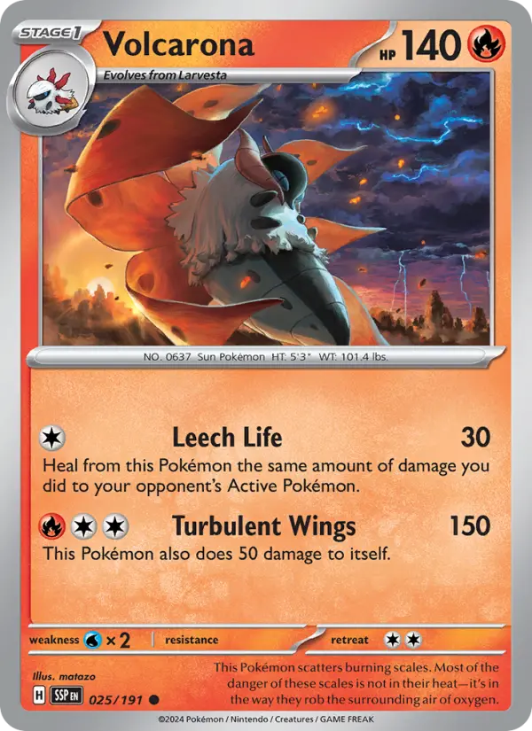 Volcarona #025 — Surging Sparks
