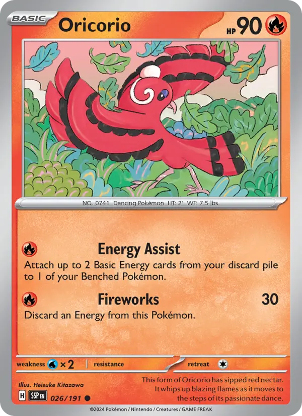 Oricorio #026 — Surging Sparks
