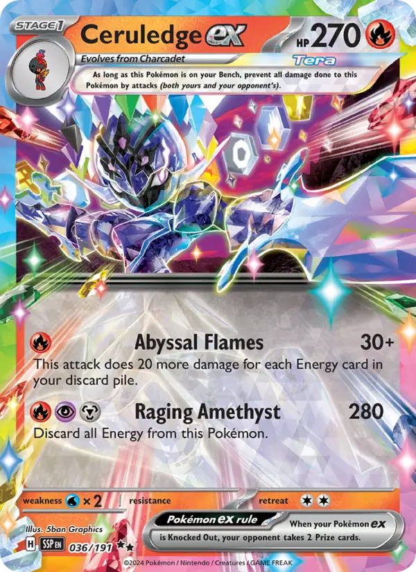 Ceruledge ex #036 — Surging Sparks