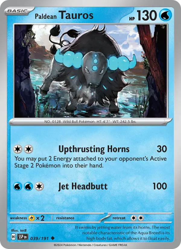 Paldean Tauros #039 — Surging Sparks