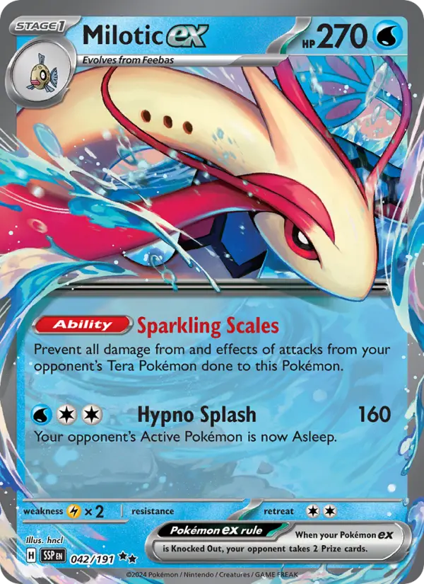 Milotic ex #042 — Surging Sparks