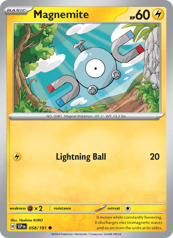 Magnemite #058 — Surging Sparks