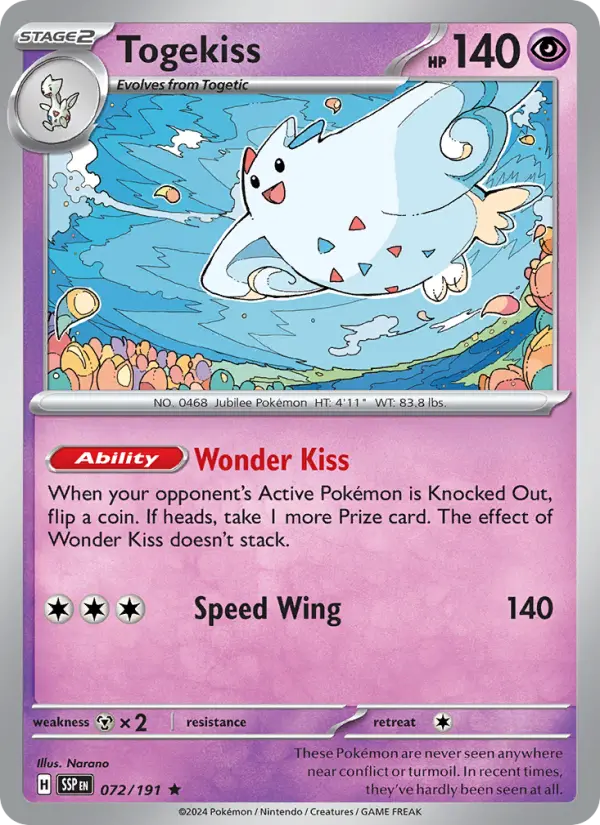 Togekiss #072 — Surging Sparks