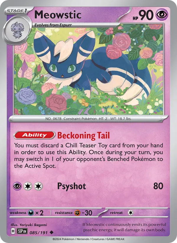 Meowstic #085 — Surging Sparks