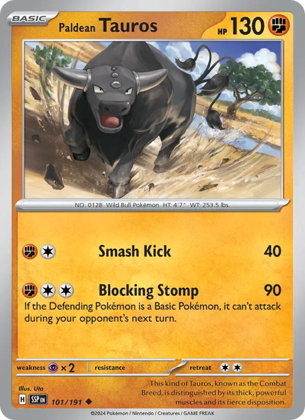 Paldean Tauros #101 — Surging Sparks
