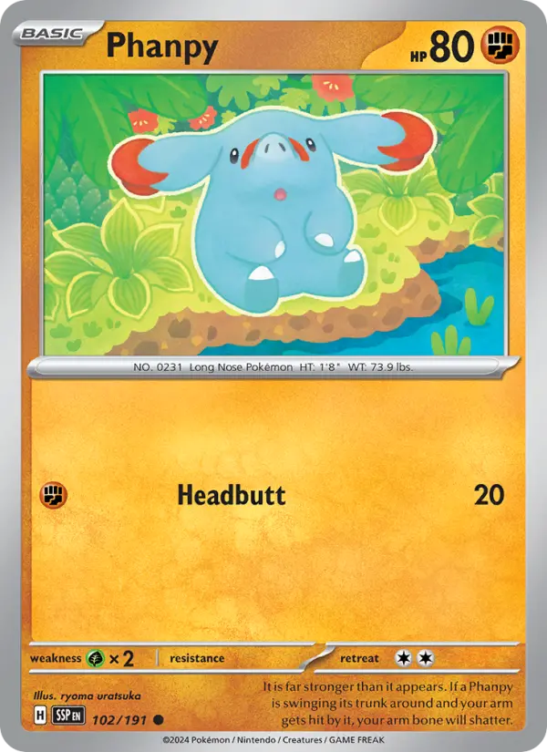 Phanpy #102 — Surging Sparks