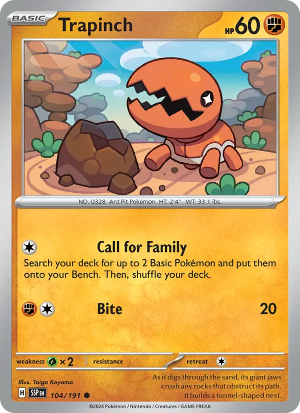Trapinch #104 — Surging Sparks