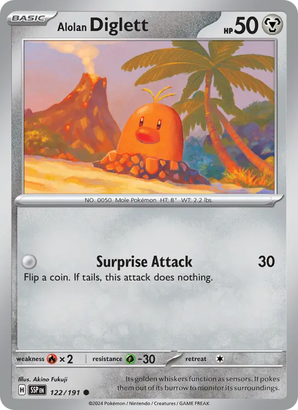 Alolan Diglett #122 — Surging Sparks