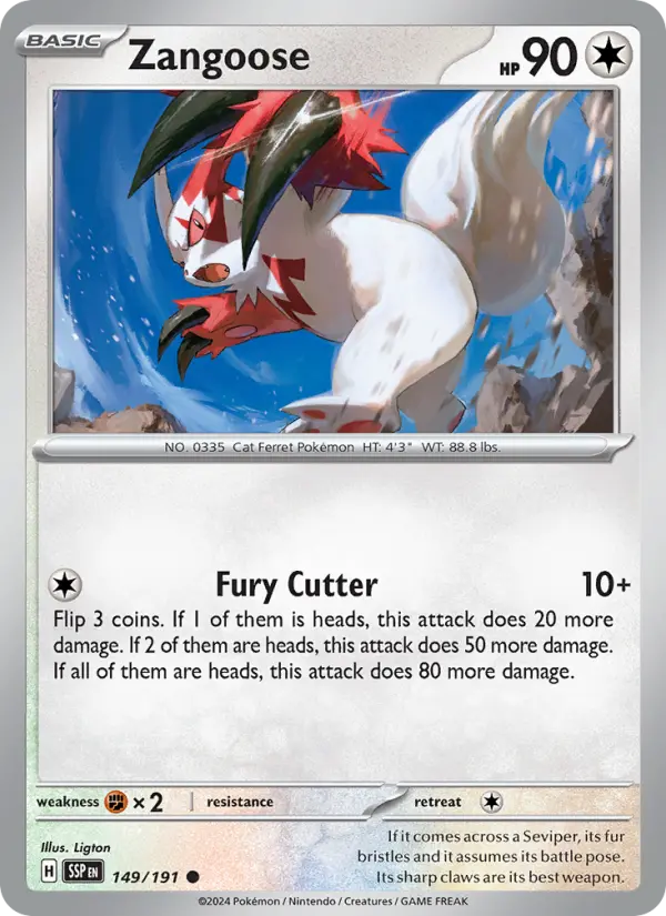 Zangoose #149 — Surging Sparks