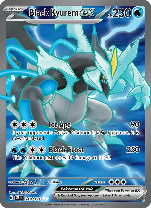 Black Kyurem ex #218 — Surging Sparks