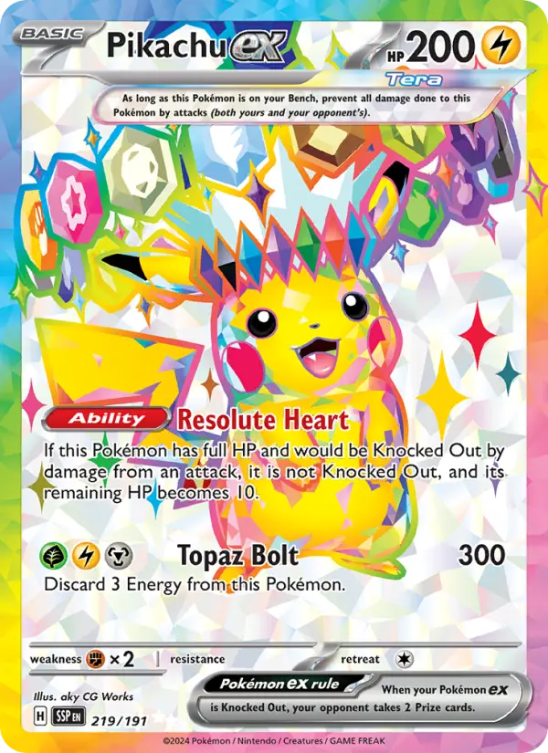 Pikachu ex #219 — Surging Sparks