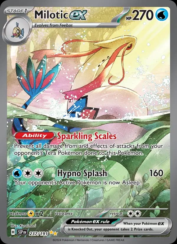 Milotic ex #237 — Surging Sparks