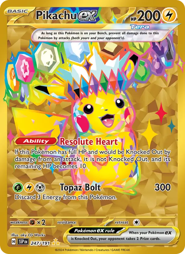 Pikachu ex #247 — Surging Sparks