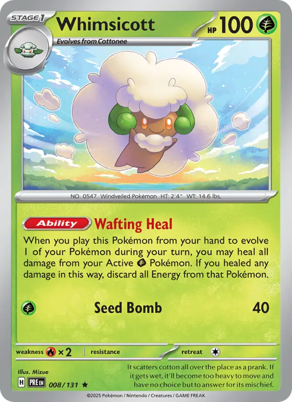 Whimsicott #008 — Prismatic Evolutions