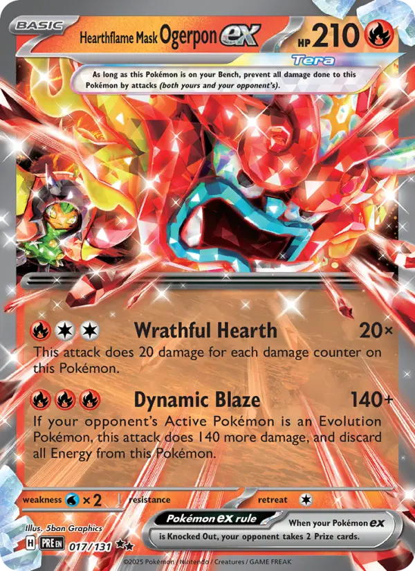 Hearthflame Mask Ogerpon ex #017 — Prismatic Evolutions