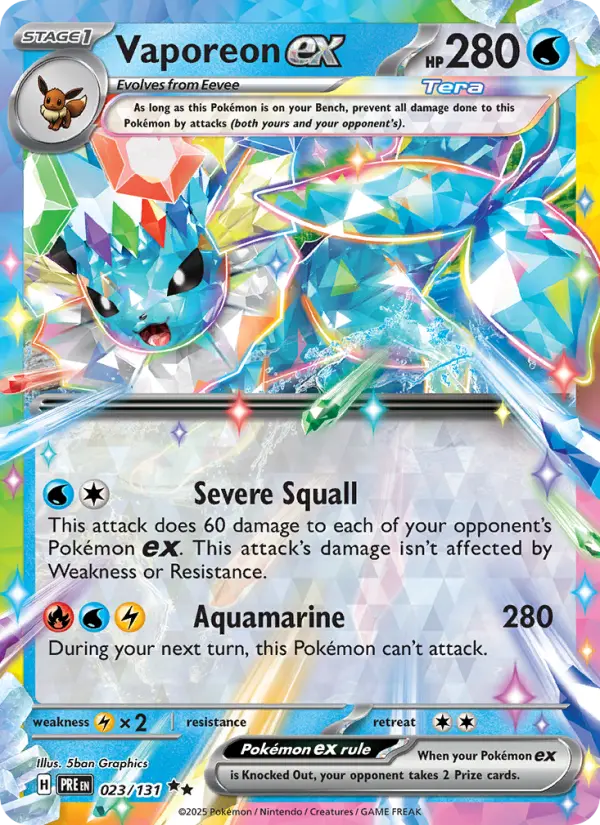 Vaporeon ex #023 — Prismatic Evolutions