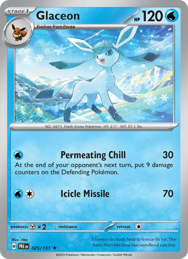 Glaceon #025 — Prismatic Evolutions