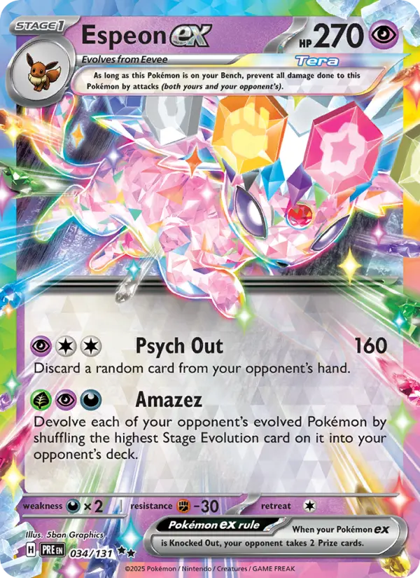 Espeon ex #034 — Prismatic Evolutions