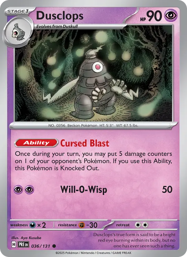 Dusclops #036 — Prismatic Evolutions