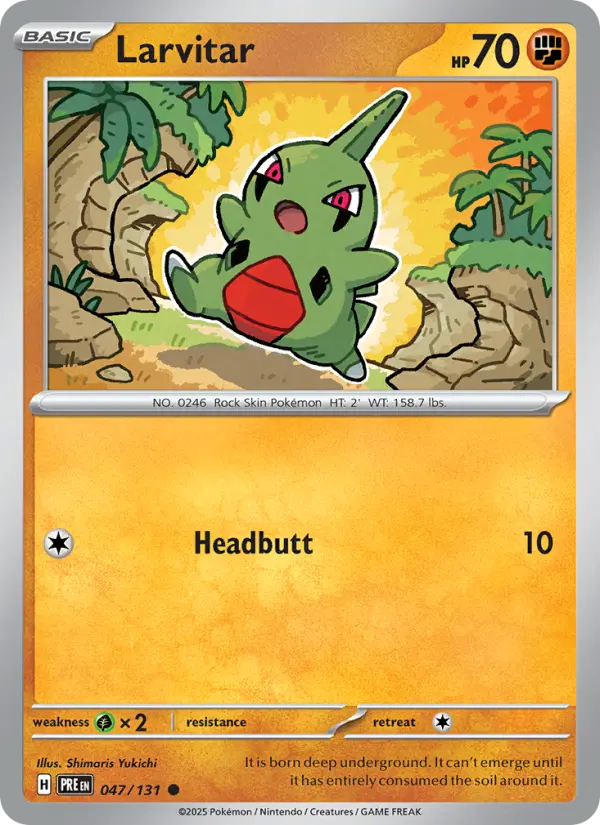 Larvitar #047 — Prismatic Evolutions