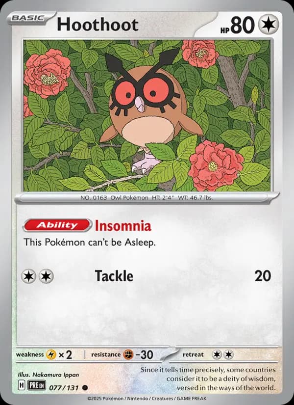 Hoothoot #077 — Prismatic Evolutions