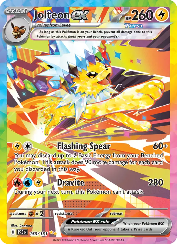 Jolteon ex #153 — Prismatic Evolutions
