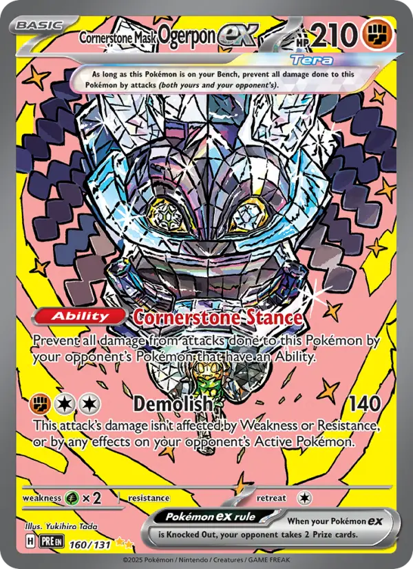 Cornerstone Mask Ogerpon ex #160 — Prismatic Evolutions