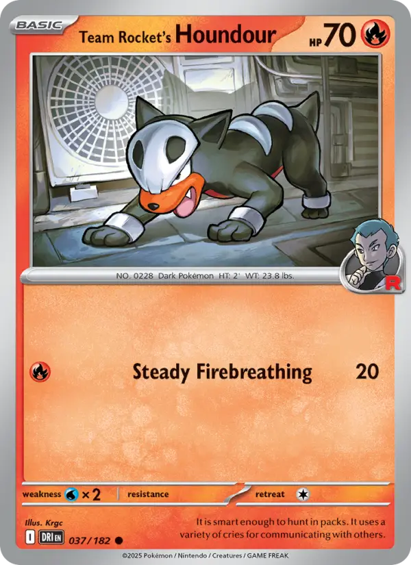 Team Rocket's Houndour #037 — Destined Rivals